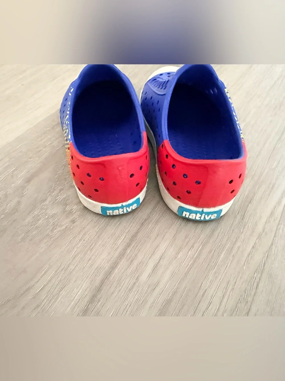 Kids Native Jefferson Sugarlite block slip on shoes